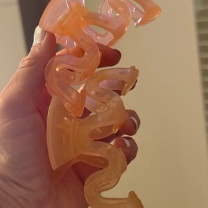 Peach Hair Claw Clip